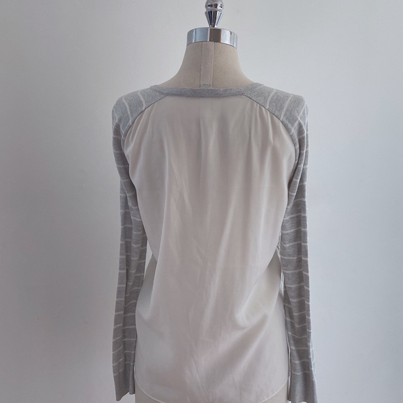 Loft Vneck stripped sweater - Picture 3 of 4